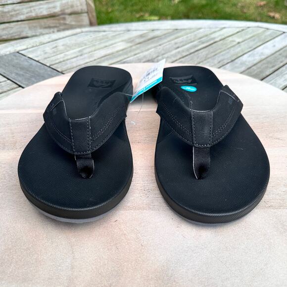 Reef Cushion Spring C13638 Mens Flip Flop Sandals Black Thong Slip On Shoes New - Picture 5 of 8
